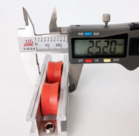 Poulie de rouleau inférieur de porte coulissante en verre aluminium Rouleau coulissant à double roue pour fenêtre en aluminium