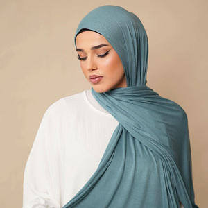 Venta al por mayor altamente elástico no apretar Hijab Jersey ecológico bambú Jersey Hijab suave transpirable Jersey Hijab para mujeres - Product Image 1