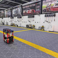 Dalles de sol de garage en PP écologiques, résistantes à l'huile et antidérapantes, dalles modulaires emboîtables pour ateliers de réparation automobile, ateliers, parkings