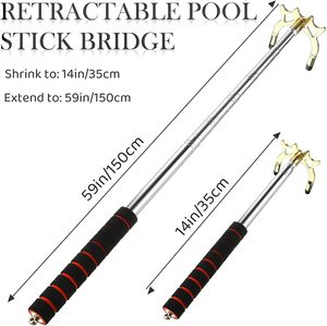 Puente <span class=keywords><strong>de</strong></span> <span class=keywords><strong>palo</strong></span> <span class=keywords><strong>de</strong></span> <span class=keywords><strong>billar</strong></span> retráctil Rayspeed con cabeza <span class=keywords><strong>de</strong></span> puente <span class=keywords><strong>de</strong></span> latón extraíble, accesorio <span class=keywords><strong>de</strong></span> mesa <span class=keywords><strong>de</strong></span> <span class=keywords><strong>billar</strong></span> con mango <span class=keywords><strong>de</strong></span> EVA - Product Image 5