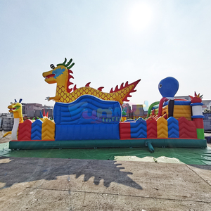 Parc de jeux gonflables géant pour enfants, parc d'attractions extérieur, animaux du pays des merveilles, ville gonflable amusante - Product Image 4