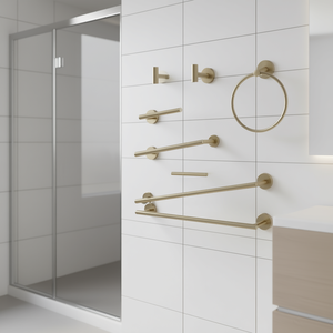 Ensemble de porte-serviettes mural moderne en acier inoxydable pour salle de bain, 6 pièces, accessoires de salle de bain haut de gamme, finition polie - Product Image 2