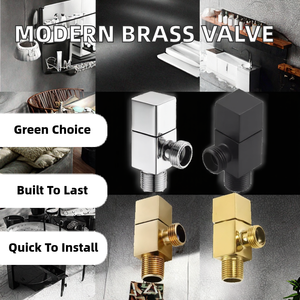 Modern Brass Angle Valve Water Control Valve With Easy Installation For Bathroom Sink Faucet Fixtures - Product Image 2