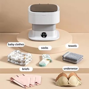 Mini Lave-Linge Séchant Pliable <span class=keywords><strong>10L</strong></span> Portable pour Vêtements de Bébé et Sous-Vêtements à Domicile - Product Image 4