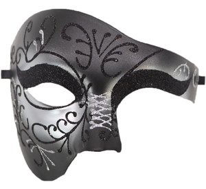 HLC Parejas Masquerade Ball Máscaras <span class=keywords><strong>Phantom</strong></span> Of <span class=keywords><strong>The</strong></span> Opera Half Face Glitter Hombres Máscara Halloween Vintage Carnival Máscaras Fabricante - Product Image 4