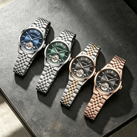 Montre mécanique pour homme avec logo personnalisé OEM, tourbillon Miyota, cadran squelette, cristal saphir, résistante à l'eau, cadeau d'affaires