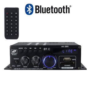 YFY-AK-380 Amplificateur audio mini 2 canaux 12V 40W*2 BT pour voiture, lecteur multimédia domestique - Product Image 2