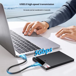 علبة قرص صلب محمولة 2.5 بوصة بمنفذ ساتا مع إضاءة، جهاز تخزين صغير بواجهة ساتا، علبة قرص صلب من البلاستيك ABS بدون أدوات تدعم UASP SSD - Product Image 6