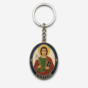 Porte-clés personnalisés en gros de haute qualité, croix religieuse, breloque sainte, porte-clés de la foi catholique, souvenir pour croyants - Product Image 2
