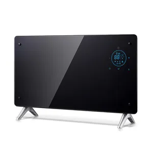 1200-2000W Smart App Operating No Noise Eco Touch-screen Control Convector Electric Glass Heater Panel