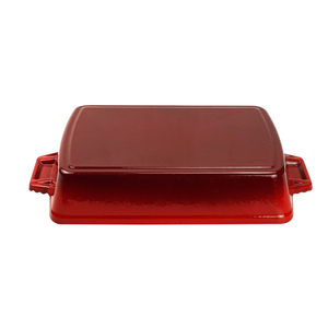Plat à rôtir en <span class=keywords><strong>fonte</strong></span> <span class=keywords><strong>émaillée</strong></span> personnalisé de 33 cm, épaisseur 7 cm, forme rectangulaire, compatible four, gaz et induction - Product Image 5