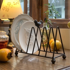 Stainless Steel <b>Standing</b> Modern <b>Bird</b> Tripod CD Rack Bookshelf Magazine Rack Disc Rack Waterproof Kitchen Home Storage Desktop - Product Image 4