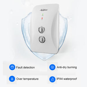 Calentador de Agua Eléctrico Tradicional con Perilla, 5500W, Calentamiento Instantáneo sin Tanque, Carcasa de Plástico Blanca - Product Image 3