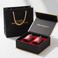 Boîte rigide pliante en carton noir de luxe personnalisée, avec couvercle magnétique, pour produits de marque