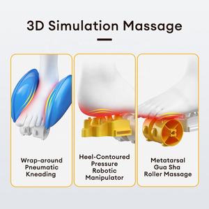 Masseur de pieds entièrement ouvert pour masser les pieds, le bas des jambes et la plante des pieds. Machine de thérapie des pieds qui chauffe - Product Image 4