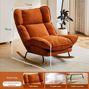 Fauteuils de salon, canapés, fauteuils à bascule, fauteuils relaxants et fauteuils inclinables pour adultes, meubles de chambre à coucher et d'allaitement en métal, style nordique moderne de luxe - Product Image 5