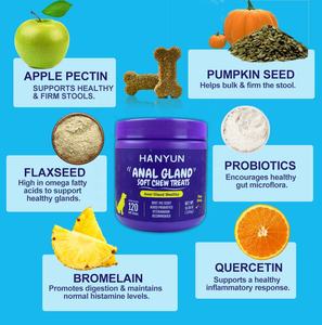 कारखाने छोटे बैच थोक अनुकूलन-कुत्तों के लिए गुदा ग्रंथि शीतल चबाना व्यवहार करता है-Glandex-bernies सही गोली चलाने की आवाज़ के लिए कुत्तों - Product Image 3