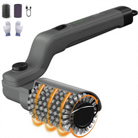 Brosse de nettoyage pour barbecue SEB en acier inoxydable rechargeable, tête réglable à 7 angles, rotation puissante pour le nettoyage des grilles de barbecue au charbon de bois