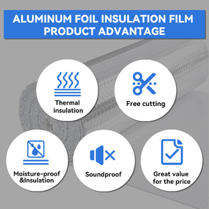 Feuille d'isolation en aluminium double face avec bulles d'air, imperméable, réfléchissante à la chaleur, moderne, résistante au feu, écologique - Product Image 6