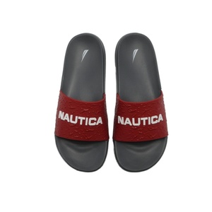 Sandales avec motif de lettres pour hommes, sandales coulissantes à bout ouvert, avec support tubulaire en arc et semelle épaisse, style classique et ample, 2021 - Product Image 3