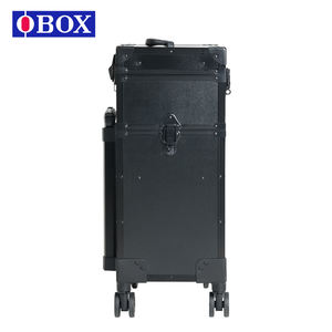 Valise cosmétique éclairée personnalisée OBOX avec panneau de séparation amovible Roues universelles lisses Motif personnalisé <span class=keywords><strong>Sac</strong></span> messager unisexe - Product Image 4