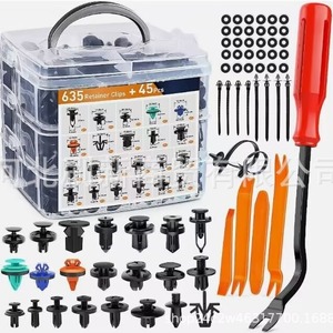 <b>Car</b> Retainer <b>Clips</b> Kit 635Pcs With 45Pcs Tools For Auto Repair And Replacement Parts - Product Image 1
