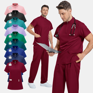 Men's Surgical Scrub Set Moisture Wicking Split Uniform Hospital Workwear Size S XXL - Product Image 1