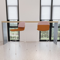 Design d'épissage élégant, tapisserie de bureau, Restaurant, cantine, Bar, Table, tabouret de Bar en métal, chaises pour la cuisine