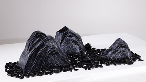 Jingyue Maßgefertigte Moderne Fiberglas-Felsengartenskulptur Zen-Dekor für Zuhause, Hotellobby, Inneneinrichtung, Minimalistischer Berg - Product Image 5