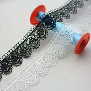 multi craft french black guipure lace cord embroidery trim