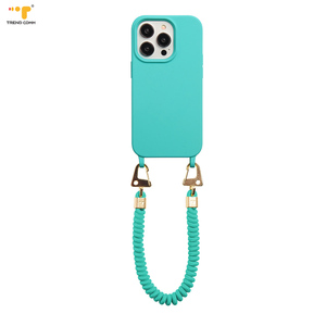 Fil de téléphone élastique câble en gros Stock téléphone portable sangle de poitrine longues chaînes de téléphone en plastique dacron sac de taille longue sangle - Product Image 2