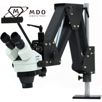 Factory Direct Sale Jewelry Tools Equipment 7x-45x Stereo Mirco Inlay Microscope with Flexible Stand Diamond Setting Microscope