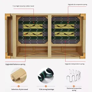 Lujo chino en forma de U marco de madera maciza sofá de cuero de lujo Villa sala de estar sofá de cuero conjunto de muebles - Product Image 3