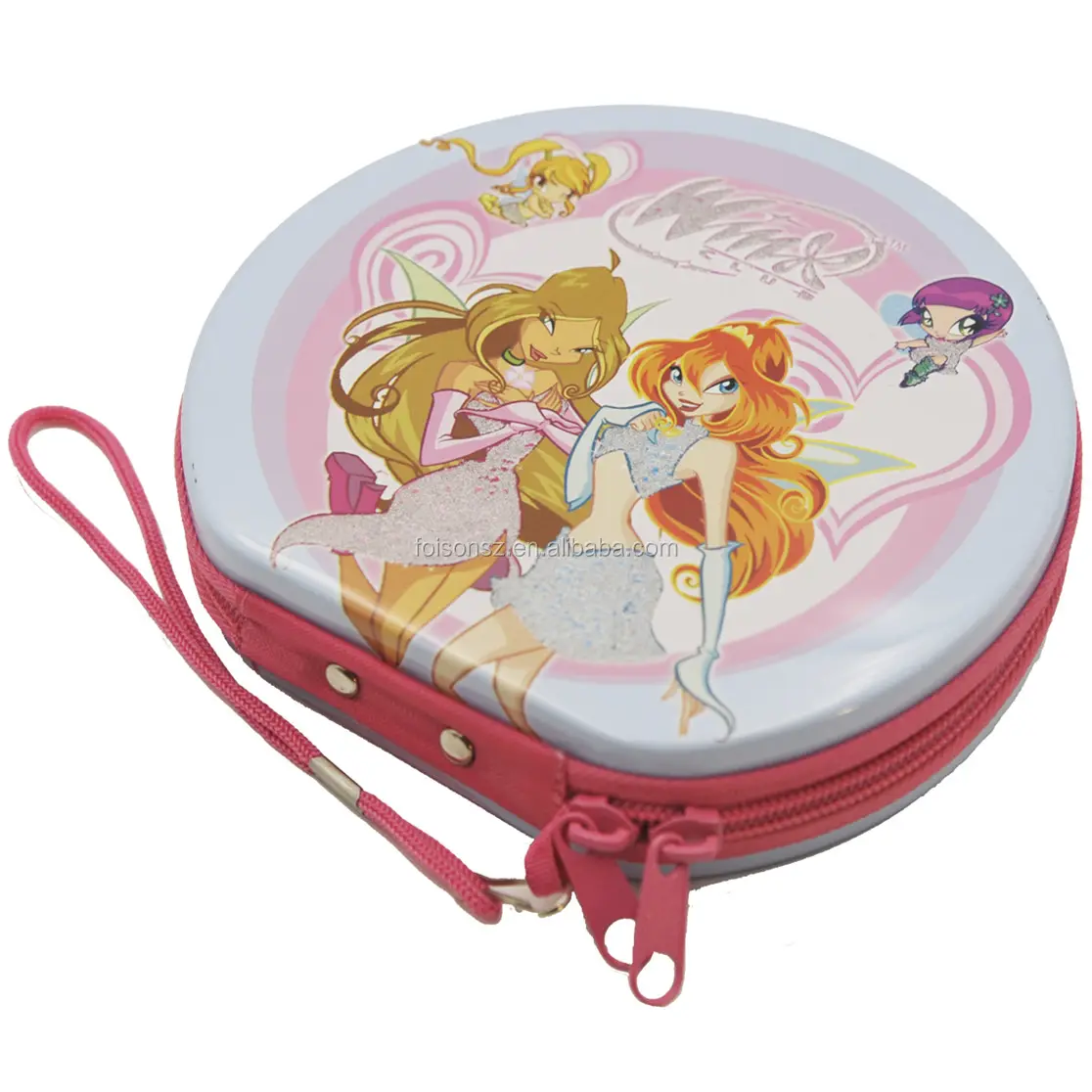 Customized Metal CD Tin Case Zipper CD Tin Can Box