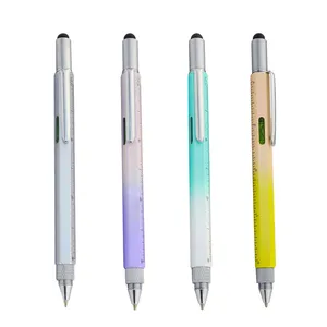 야외 브랜드에 대 한 사용자 지정 로고와 함께 전체 금속 좋은 품질 Multitool 펜 인기 그라디언트 색상 9 1 도구 볼 펜 도매
