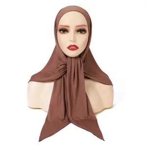 New Solid Color Soft and Breathable Modal Triangle Scarf Elastic Silk Cotton Women's Headband Cover Headband Scarf