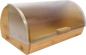 Contenitore per il Pane in Bambù con Coperchio in <span class=keywords><strong>Vetro</strong></span> Trasparente, Scatole per il Pane in Legno di Bambù Salutare - Product Image 4