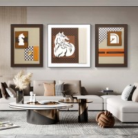 Tableau mural 3D cheval art mural canapé peintures de fond et arts muraux peintures suspendues modernes simples