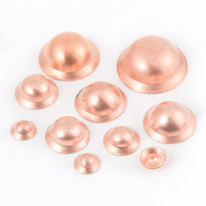 Capuchon rond en cuivre, joint d'étanchéité, bouchon, accessoires de <span class=keywords><strong>climatisation</strong></span> et de réfrigération, pièces et fournitures, capuchon de tube 1/4 3/8 1/2 - Product Image 1