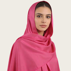 Hijab islamique ethnique de haute qualité, foulard en satin uni long, hijab de couleur unie, hijab de grande taille pour femmes musulmanes - Product Image 2