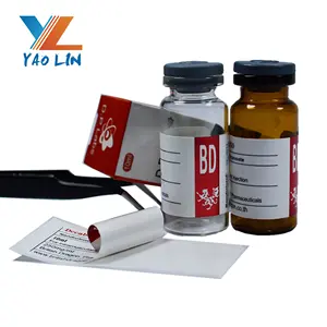 Wholesale Free Design Custom 10ml Steroid Vial Labels For Test Cypionate