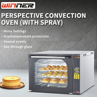 Four à convection électrique commercial avec système d'humidification par pulvérisation pour boulangerie, pâtisserie, restaurant, pâtisserie artisanale