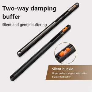 WEKIS Moderno Kit de Herrajes Negros Ocultos para Puertas Correderas Tipo Granero con Mecanismo de Cierre Suave de Aleación de Aluminio - Product Image 4