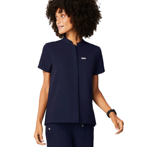 Classic Fit Mandarin Collar Stretch Massagem Terapeuta Mulheres Hospital Médico Uniforme Scrubs Uniformes Conjuntos - Product Image 3