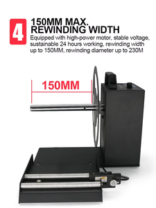 Label Rewinder With Counter J150 Rewinder Counter BSC Label Counting <b>Machine</b> Automatic Thermal Label <b>Printer</b> Rewinder - Product Image 5
