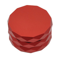 Logo personnalisé de haute qualité 4 couches en alliage d'aluminium en forme de diamant 63mm tabac fumée broyeur d'herbes broyeur en métal