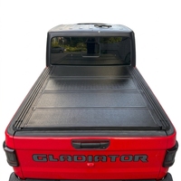 Couverture de benne rigide manuelle pliable en quatre parties en aluminium, étanche, pour Jeep Gladiator JT, installation sans perçage, directement de l'usine