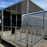 AUSTAR Camion de restauration mobile, camion de café, stand alimentaire, boutique mobile entièrement équipée, structure en aluminium et fibre de verre, résistant à la rouille