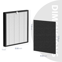 Filter Pengganti HEPA & Filter Pengganti Pra-Filter Karbon Aktif Kompatibel dengan Filter VEVA 9000
