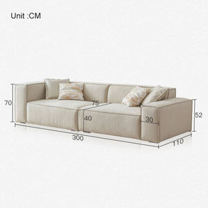 أريكة إيطالية بسيطة التصميم للشقق وغرف المعيشة، بخطوط مستقيمة ومقاومة لخدوش القطط، مصنوعة من قماش مصقول - Product Image 6